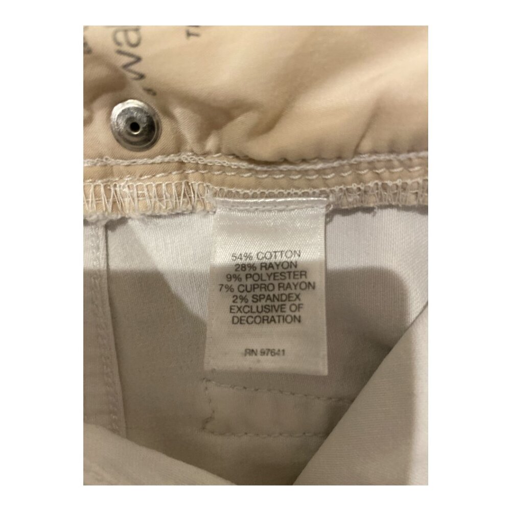 J. Jill Authentic Fit Cropped White Floral Embroidered Denim Jeans Women's Sz 2P - Picture 8 of 10